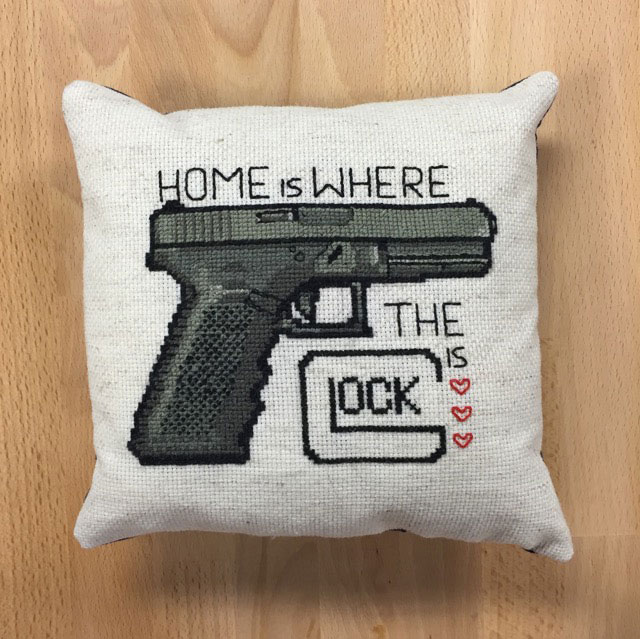 Home-Is-Where-The-Glock-Is-Cross-Stitch-Pillow